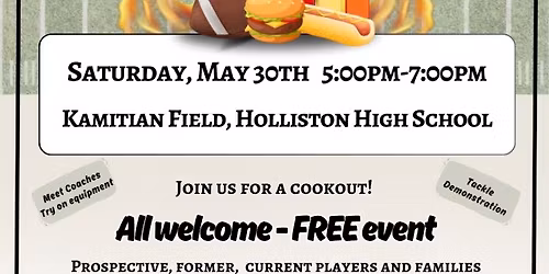Holliston Youth Football 2nd Annual Family Cookout