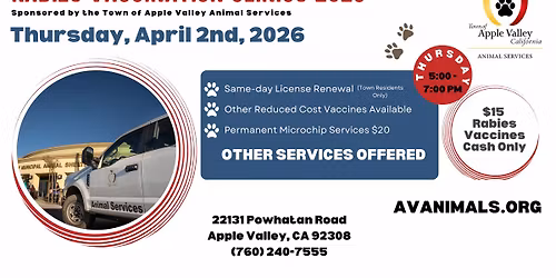Rabies Clinic April 2026