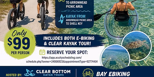 \ud83d\udeb4\u200d\u2640\ufe0f\ud83c\udf0a E-Bike + Clear Kayak Adventure at Ft. DeSoto! \ud83d\udef6\u2600\ufe0f