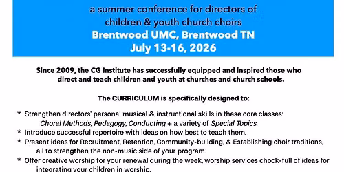 2026 Choristers Guild Institute
