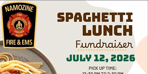 Namozine Vol. Fire EMS Spaghetti Lunch To-Go Fundraiser
