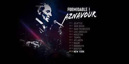 NEW YORK: Formidable ! Aznavour