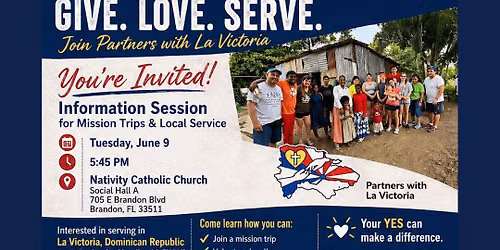 PWLV Info Session! Mission Trips to DR & Local Volunteering Opportunities!
