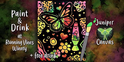 Paint & Drink at Running Vines Winery: Groovy Lisa