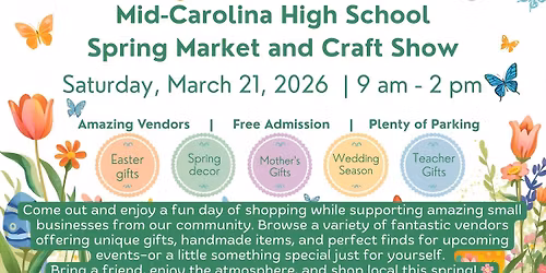 1st Annual MCHS Spring Market & Craft Show