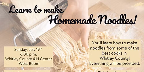 Noodle making class
