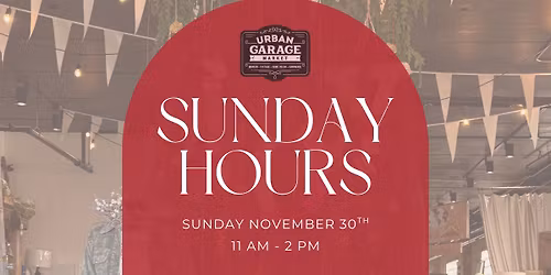 Special Sunday Hours @ UGM