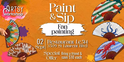 Paint & Sip | Fan Painting Edition