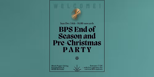 BPS End of Season Party + Pikkujoulut