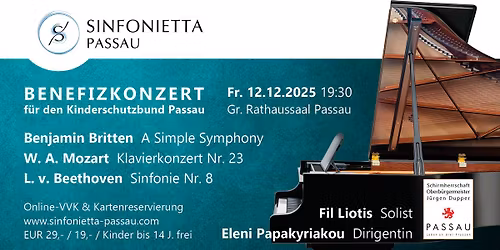 Sinfonietta Passau Benefizkonzert Dezember 2025