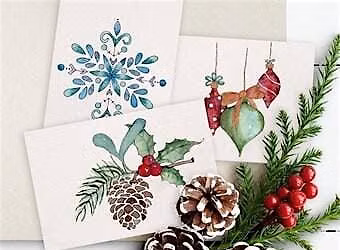 Pop up Hotspot Paint event - Christmas Watercolor cards