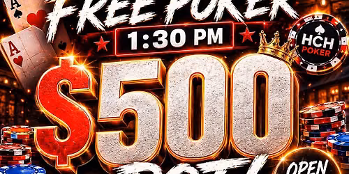 $500 Pot FOR FREE Join us 1pm at Bracken Creekside Saloon  - Saturday 20th Of June 