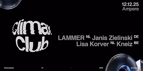 Climax Club with LAMMER, Janis Zielinski & Lisa Korver