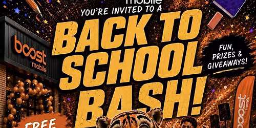 Boost Mobile back to school event with 75 backpacks