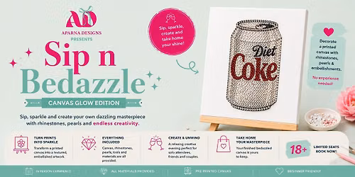 Sip n Bedazzle: Canvas Glow Edition