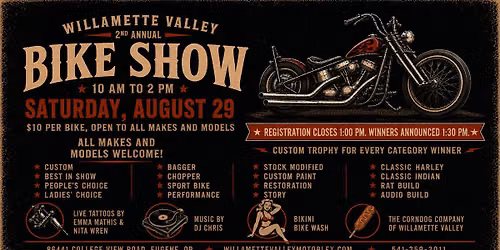 2nd Annual Willamette Valley Bike Show