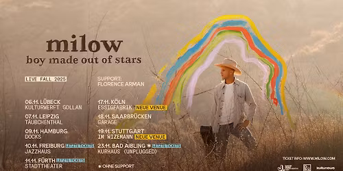 Milow | Boy Made Out Of Stars Fall Tour | Freiburg