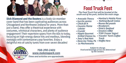 Mokena July 3 Celebration and Food Truck Fest with Dick Diamond and the Dusters