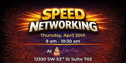 Speed Networking at Elite Cake in Cooper City