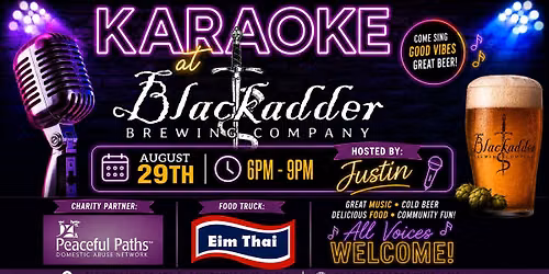 Karaoke Night with Justin at Blackadder Brewing Company