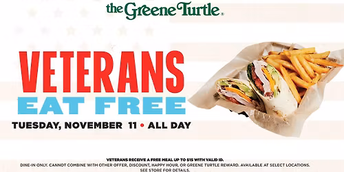 Veterans Eat Free With Us!
