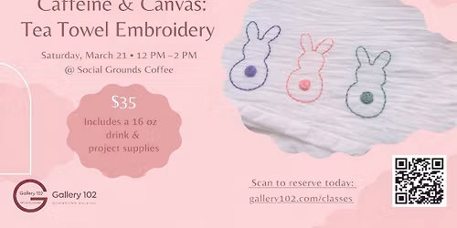 Caffeine and Canvas Easter Embroidery Class w/Marla Davis