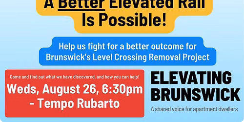 Elevating Brunswick - Town Hall Meeting - Find out what we know!? + dinner & a drink with neighbours