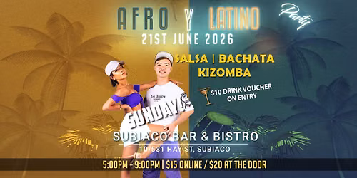 Afro Y Latino June 21st 2026!