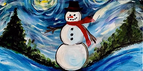 Brushes & Brews: Starry Snowman
