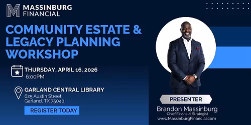 Plan Smarter for Tomorrow: A Community Estate & Legacy Planning Workshop