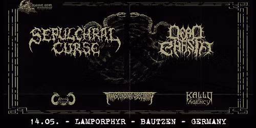 M\u00e4nnertag im Club!!! -> SEPULCHRAL CURSE (death metal - Finland), DEAD CHASM (death metal - Italy)