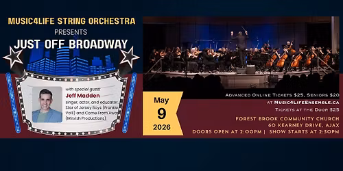 Music4life String Orchestra presents Just Off Broadway 