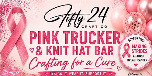 Breast Cancer Awareness FundraiserSeries: Pink Hats and Totes Patch Bar
