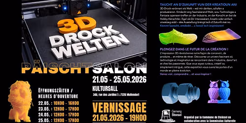 3D DROCK WELTEN - VERNISSAGE P\u00e4ischtsalon