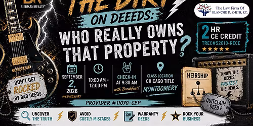 2HR CE Realtor Class "The Dirt On Deeds: Who Really Owns That Property?"