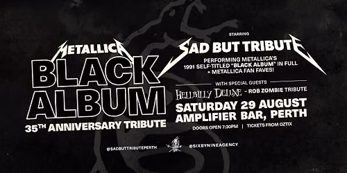 "THE BLACK ALBUM" 35TH ANNIVERSARY TRIBUTE | performed by SAD BUT TRIBUTE | Amplifier Bar, Perth WA
