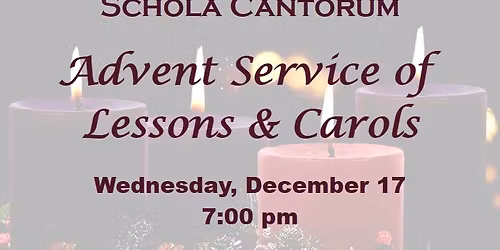 Advent Service of Lessons & Carols