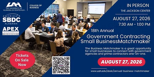18th Annual UAH SBDC Government Contracting Business Matchmaker