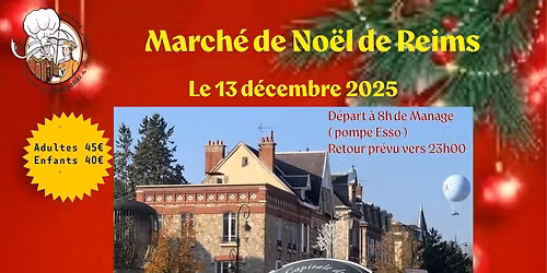 Voyage en car march\u00e9 de No\u00ebl de Reims et d\u00e9gustation de champagne