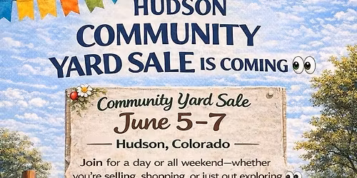 Hudson\u2019s annual community yard sale 2026