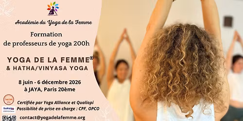 Formation 200h Yoga de la Femme\u00ae & Hatha\/Vinyasa Yoga