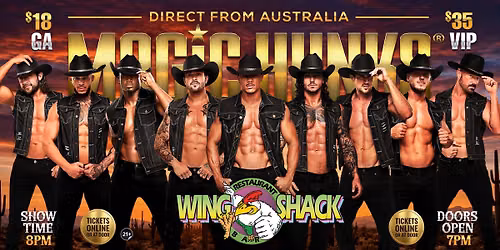 Oct 27th: Orlando, FL- MAGIC HUNKS\u00ae AUSTRALIAN TAKEOVER at Wing Shack
