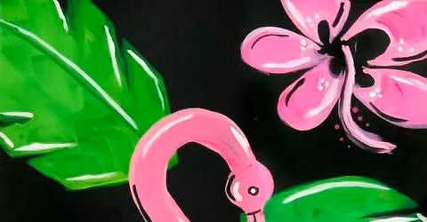  "Flamingo Nights - Blacklight Surprise" In-Studio Paint Party!