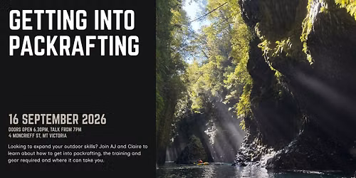 Getting into packrafting | WTMC talks