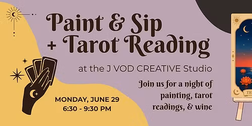 Paint & Sip + Tarot Reading: The High Priestess