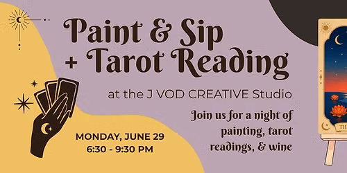 Paint & Sip + Tarot Reading: The High Priestess