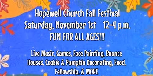 Hopewell Methodist Church Fall Festival