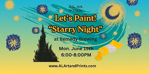 Paint "Starry Night" at Remedy Brewing 6\/15\/26