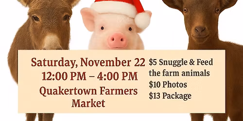 Holiday Photos with Farm Animals 