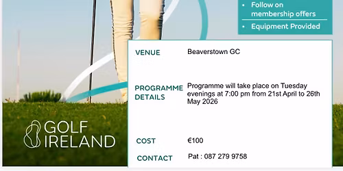 Ladies Get Into Golf Programme